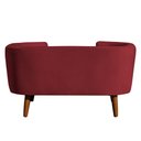 Ver imagem 4 de Cama para Cachorro Pet Sofá Gato Pé Palito Caminha Confortável com Almofada Veludo Vermelho