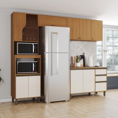 Cozinha Modulada Completa 5 Peças com Torre Quente 2 Fornos Venaly
