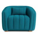 Ver imagem 2 de Poltrona Decorativa Sala de Estar Lilian Bouclé Terracota:azul-turquesa/liso