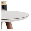 Ver imagem 4 de Mesa de Canto Pé Cebola 2 Mesas - Tampo Laqueado Offwhite com Vidro 50cm