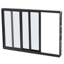 Ver imagem 1 de Janela Vitro de Alumínio 3 Folhas Móveis 120x200cm Preto Allo Esquadrias