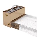 Ver imagem 6 de Arandela Led 7w Cristal Retangular Dourado 3 Cores Bivolt At8021