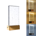 Ver imagem 1 de Arandela Led 7w Cristal Retangular Dourado 3 Cores Bivolt At8021