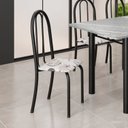 Ver imagem 2 de Kit 6 Cadeiras Tubular 96x36x41 cm Iris B Preto/Arabesco