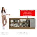 Ver imagem 7 de Kit Com 2 Balcões De Cozinha 4 Portas 3 Gavetas Rustic/Cinza