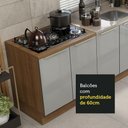 Ver imagem 6 de Kit Com 2 Balcões De Cozinha 4 Portas 3 Gavetas Rustic/Cinza