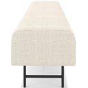 Ver imagem 2 de Puff Recamier Decorativo com Pés Industrial 160cm Novara P05 Linho Creme - Lyam Decor