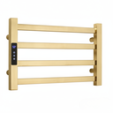 Ver imagem 1 de Toalheiro Elétrico Dourado Aço Inox Térmico Display Digital 30x45 110v