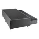 Ver imagem 1 de Cama Box Base Solteiro Com Auxiliar Semi Ortopedica Suede Cinza Chumbo
