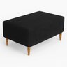 Kit 2 Puffs Bela Manu Decor Madri Sued Preto com Pés Palito - 3