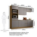 Ver imagem 5 de Cozinha Completa 5 Peças com Espaços para Micro-ondas e Tampo 270 Cm Slim Luciane Móveis