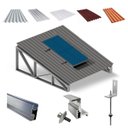 Ver imagem 1 de Kit Estrutura Fixador Linha C 1,20m para 1 Placa Solar Alumínio Inox Telha Fibro Ondulada Viga Metál