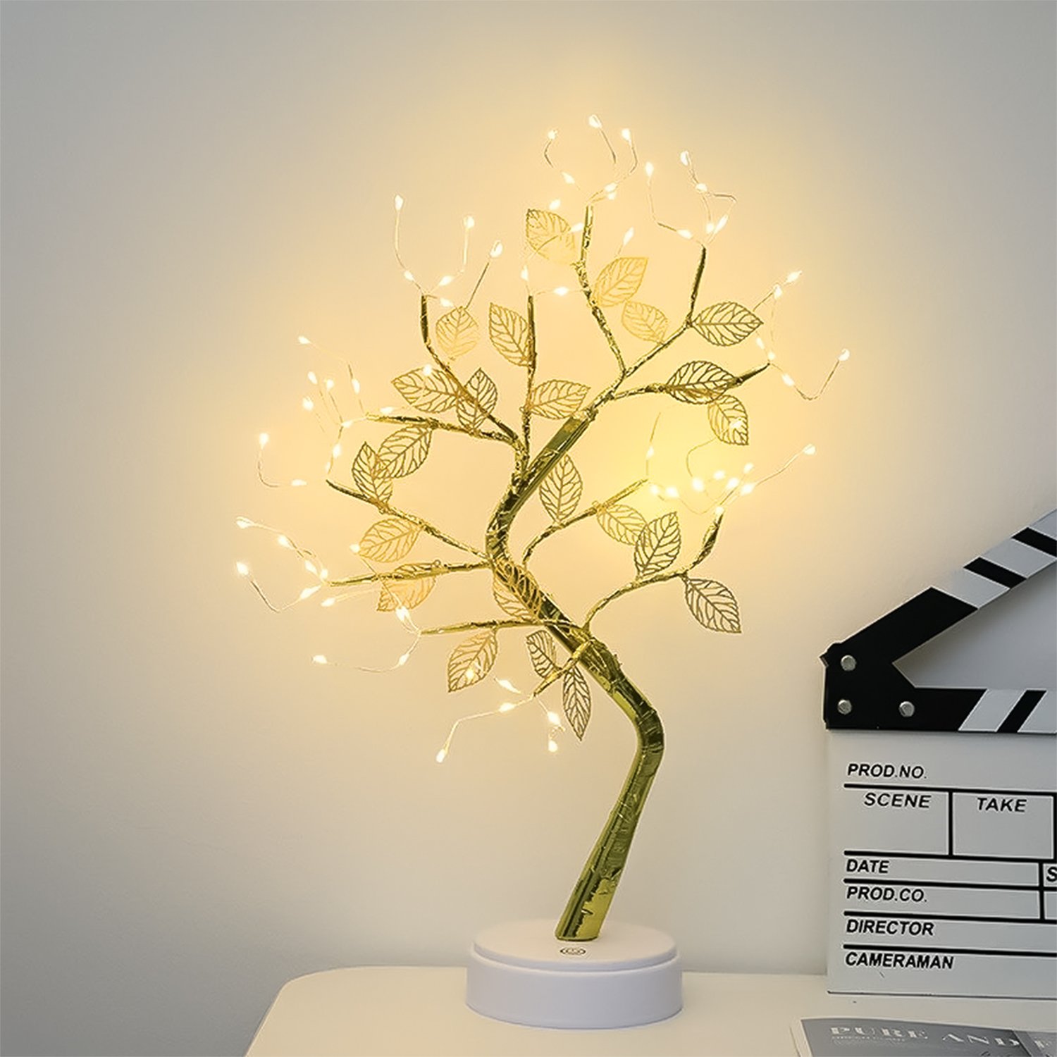 Árvore Bonsai Dourado Led, Pilhas ou Usb, Tipo Luz de Fada - 4