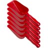 06x Pá Colher Dosadora para Gelo Pegador Cereais Ração Grãos - Vermelho - 1