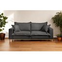 Ver imagem 3 de Sofá Fixo Odisseu 2 Lugares 1,60m Castellar Móbile Veludo Chumbo