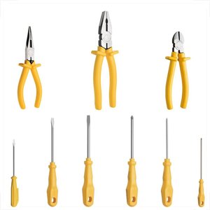 Kit Jogo Ferramentas Alicates Chave de Fenda Tramontina 9 Pc