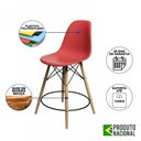 Ver imagem 3 de Kit 2 Banquetas Eames Eiffel de Madeira Assento Vermelho