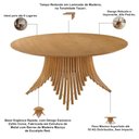 Ver imagem 5 de Mesa de Jantar 8 Lugares Redonda Base Ripada 160cm Diadema B05 Canela Tauari - Lyam Decor