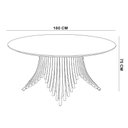 Ver imagem 6 de Mesa de Jantar 8 Lugares Redonda Base Ripada 160cm Diadema B05 Canela Tauari - Lyam Decor