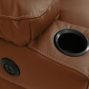 Ver mais imagens de Poltrona do Papai Sala de Cinema Mia Reclinável Retrátil Power Elétrico Base Fixa Couro Conhaque Bri