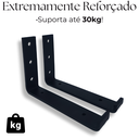Ver imagem 5 de 8 Fixadores de Parede Mão Francesa Formato L 15cm Aço Resistente Suporte para Prateleira Preto