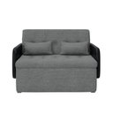 Ver imagem 6 de Sofá Cama 2 Lugares Casal 1,30 Mts Pompeia Sissy Matrix Cor:facto Preto + Napoli Cinza