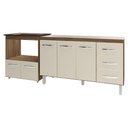 Ver imagem 4 de Armário Balcão Gabinete de Pia 140cm Carine e Balcão para Fogão Cooktop 5 Bocas e Forno Elé