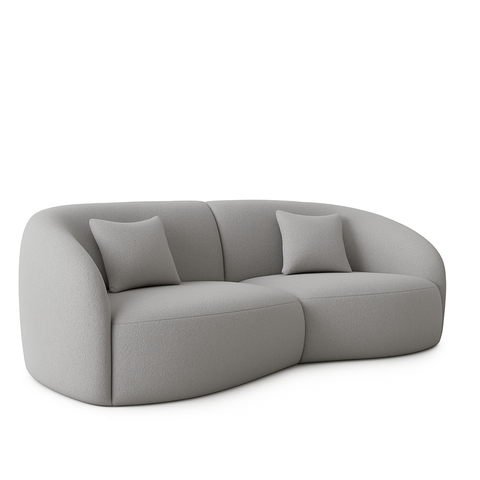 Sofá Sala Nuvem 190 cm Conforto Premium Decorativo Orgânico:Cinza
