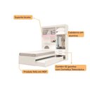 Ver imagem 5 de Guarda Roupa Solteiro com Bicama 4 Portas 2 Gavetas e Bau Milena Acp Móveis Branco/rosa