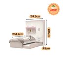 Ver imagem 4 de Guarda Roupa Solteiro com Bicama 4 Portas 2 Gavetas e Bau Milena Acp Móveis Branco/rosa