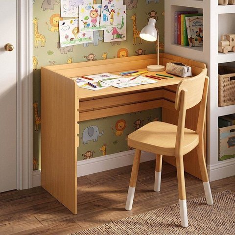 Escrivaninha Evolutiva 4 Estágios Madeira Maciça Magna Kids Casatema MadeiraOriginals Marrom/Mel