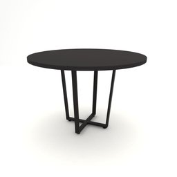 Mesa de Reunião Industrial F5 Redonda com Pés em Metal 1,10m Cor:preto - 2