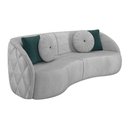 Ver imagem 1 de Sofá 3 Lugares para Sala Living Olimpo 288 Cm M03 Veludo Cinza Claro Lyam Decor