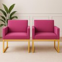 Ver imagem 3 de Poltrona Decorativa Reforçada para Recepção e Sala de Espera Rose