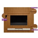 Ver imagem 4 de Painel Ripado Modular 3.0 para Sala Estar Quarto Escritório Tv até 75 Polegadas 1 Nicho 1 Prateleira