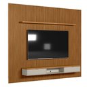 Ver imagem 2 de Painel Ripado Modular 3.0 para Sala Estar Quarto Escritório Tv até 75 Polegadas 1 Nicho 1 Prateleira