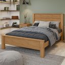 Ver imagem 2 de Cama de Casal Madeira em Mdp e Mdf Amêndoa Athenas Lopas