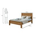Ver imagem 5 de Cama de Casal Madeira em Mdp e Mdf Amêndoa Athenas Lopas