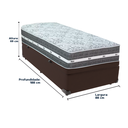 Ver imagem 3 de Cama Box Baú Marrom e Colchão Black Graphite Molas Ensacadas Solteiro 88x188x32 Anjos
