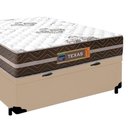 Ver imagem 6 de Cama Box Baú Casal Sintético Colchão Molas Ensacadas 138cm Bege Suporta até 120 Kg por Pessoa