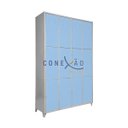 Ver imagem 1 de Armário Roupeiro Locker De Aço 12 Portas Vestiário Azul Claro