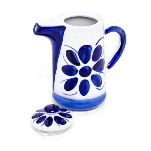 Bule Leiteira de Porcelana Pintada a Mão Monte Sião 600 Ml Porcelana Monte Sião