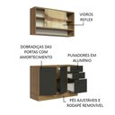 Ver imagem 5 de Armário de Cozinha Compacta 120cm Rustic/Preto Agata Madesa 02