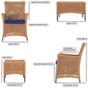 Ver imagem 2 de 2 Poltronas e 1 Mesa Igapó em Alumínio Pintura Marrom Corda Náutica Estofado 10