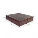 Ver imagem 4 de Cama Box Baú Casal 138 Bipartido Tecido Marrom com Colchão Alegro Bello Box D28 Cinza 58x138x188