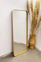 Ver imagem 1 de ESPELHO LUXO RETANGULAR RETRÔ CORPO INTEIRO 150X60CM BANHEIRO SALA QUARTO HALL MOLDURA DOURADO