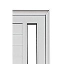 Ver imagem 4 de Porta Lambril de Alumínio Branco com Puxador, Friso e Vidro Linha Veneza:Direita/ 210 x 80