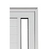 Porta Lambril de Alumínio Branco com Puxador, Friso e Vidro Linha Veneza:Direita/ 210 x 80 - 4