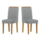 Ver imagem 2 de Cadeira Sala Jantar Aurea Kit 2 Ype/linho Cinza Claro