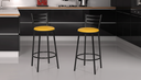 Ver imagem 1 de Kit Banqueta com Encosto Altura de 70cm e Assento de 35cm:amarelo/preto